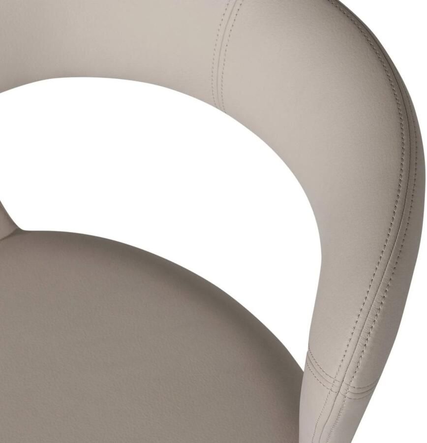 WOOOD Noble Eetkamerstoelen Polyester Zand Melange Set van 2 - Foto 2