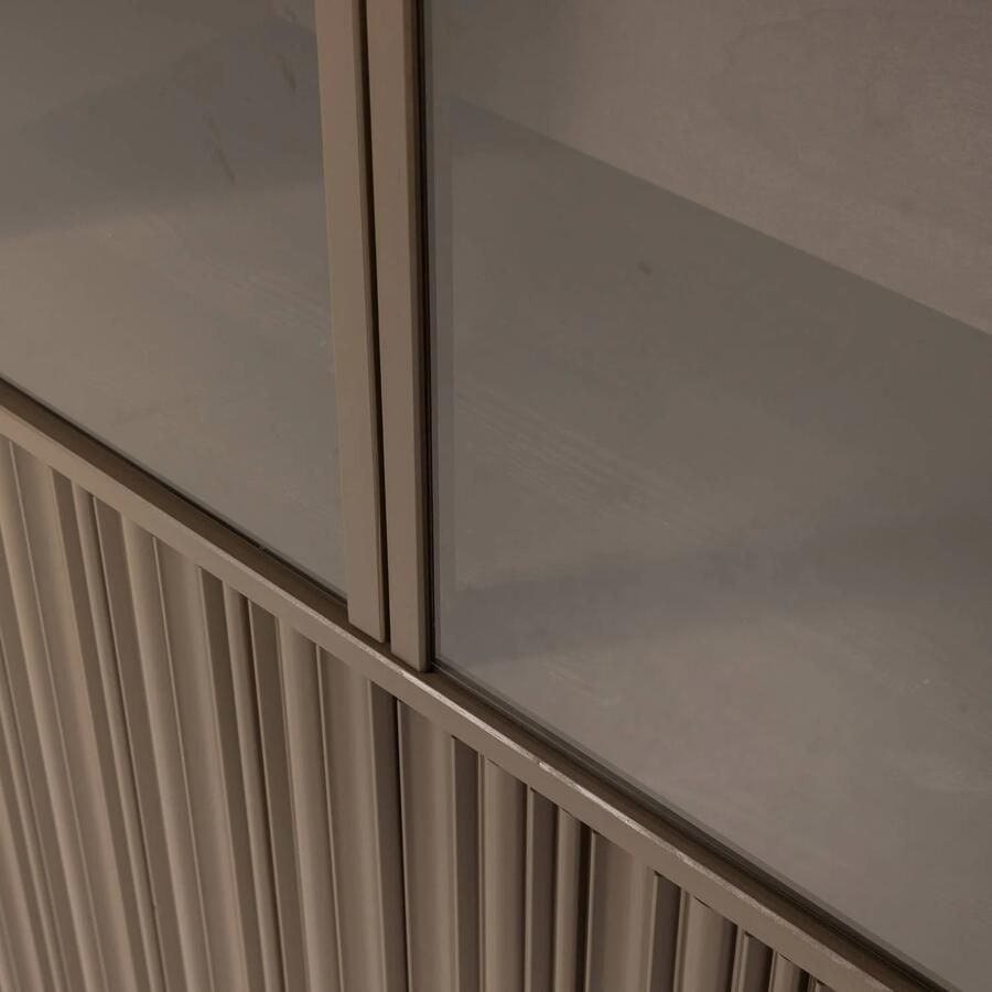 WOOOD Nova Lage Vitrinekast Grenen Truffel Bruin 172x102x40 - Foto 3