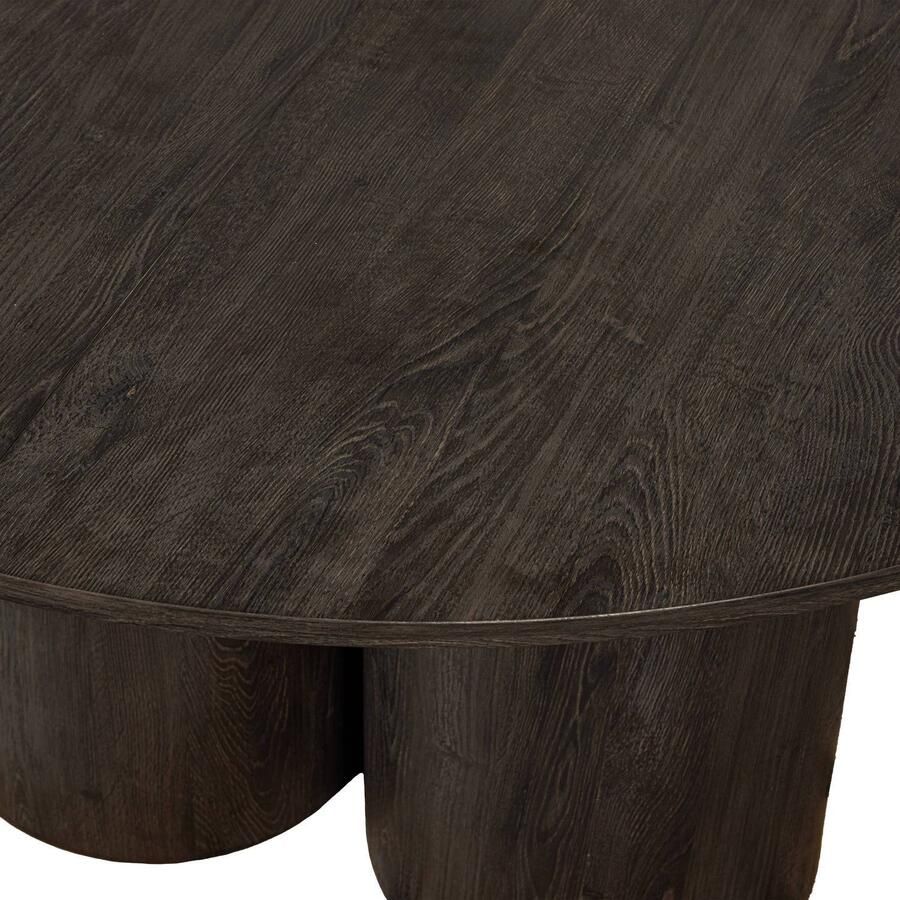 WOOOD Exclusive Ronde Eettafel Oona MDF 140cm Donkerbruin - Foto 3
