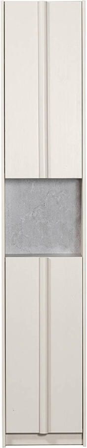 WOOOD Vitrinekast Basu Smalle Hoge kast 2 deuren 1 lade h 210 cm x b 40 cm - Foto 4