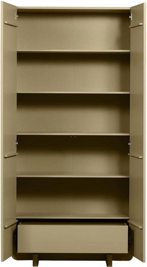 Woood " Basu Hoge Opbergkast Grenenhout B 100 cm Moss " - Foto 2