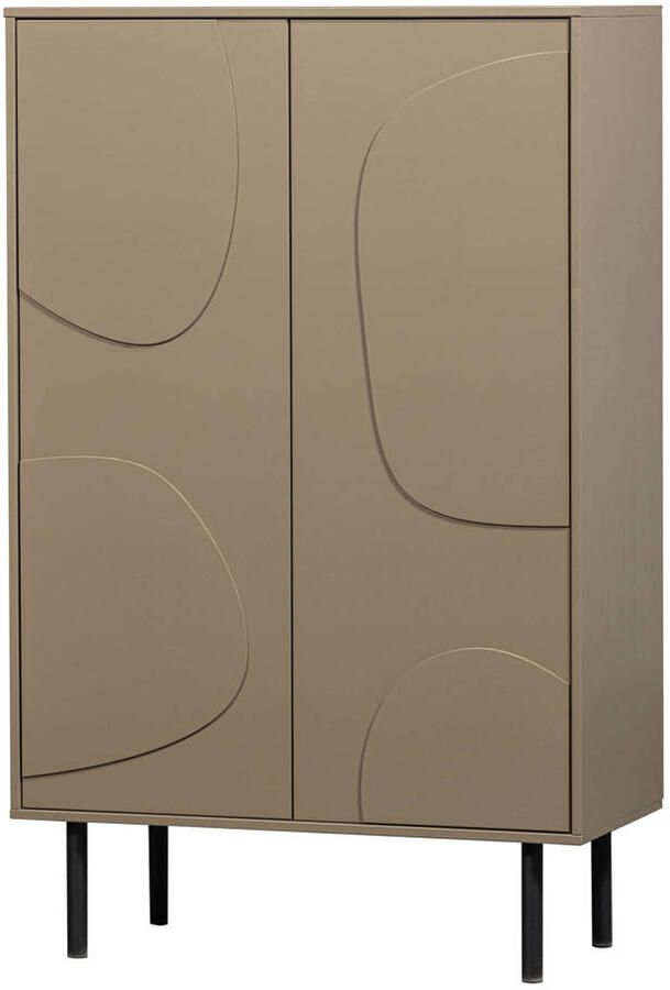 WOOOD Highboard Cadiz midi-kast Hoge kast met speels versierde deuren breedte 85 cm hoogte 135 cm - Foto 5