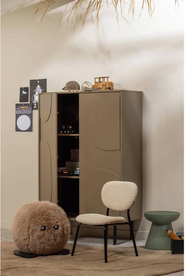 WOOOD Highboard Cadiz midi-kast Hoge kast met speels versierde deuren breedte 85 cm hoogte 135 cm - Foto 3