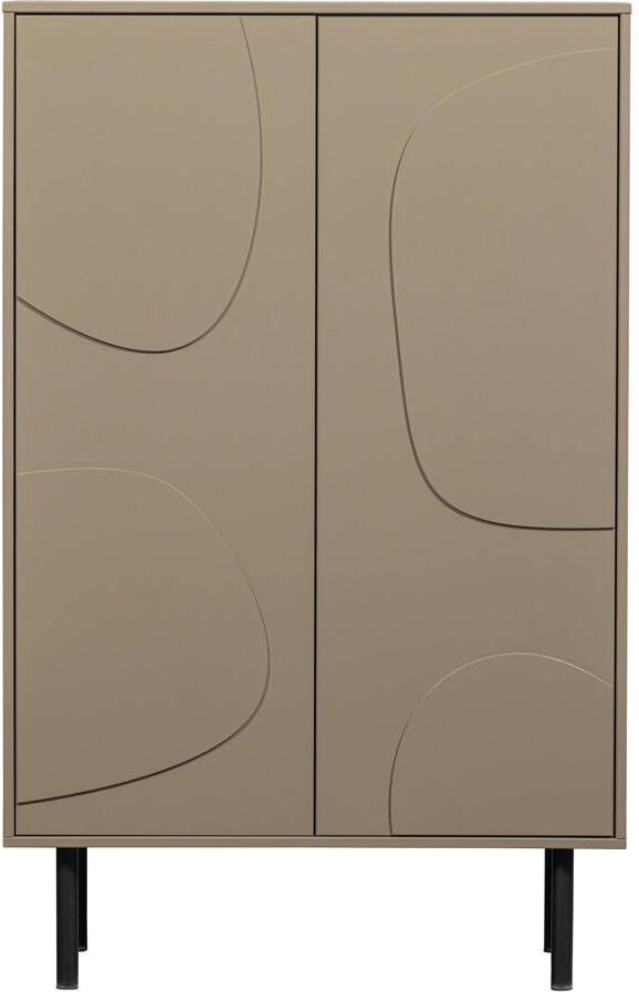 WOOOD Highboard Cadiz midi-kast Hoge kast met speels versierde deuren breedte 85 cm hoogte 135 cm - Foto 4