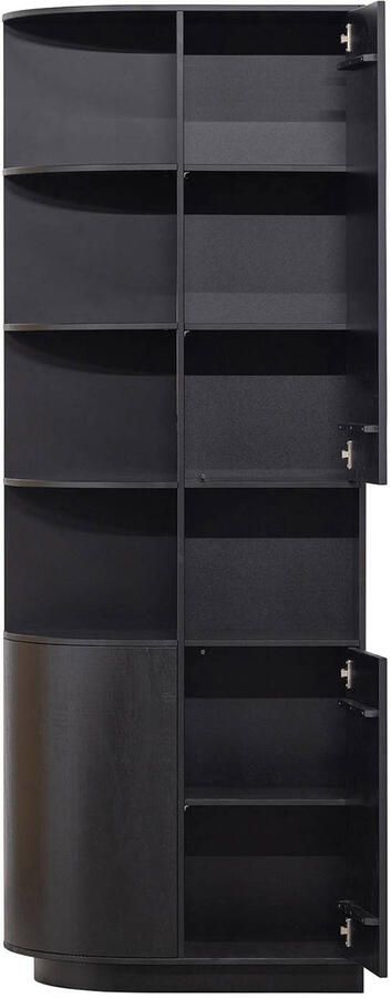 WOOOD Exclusive Finca Opbergkast Rond Links Zwart 210x78x40