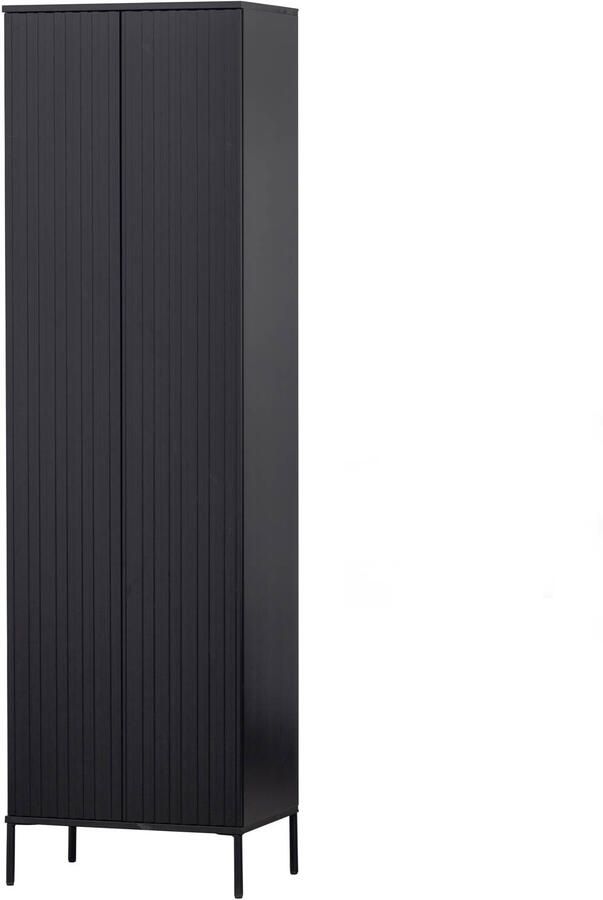 WOOOD Exclusive Opbergkast New Gravure Grenen 210 x 60cm Zwart Japandi - Foto 5