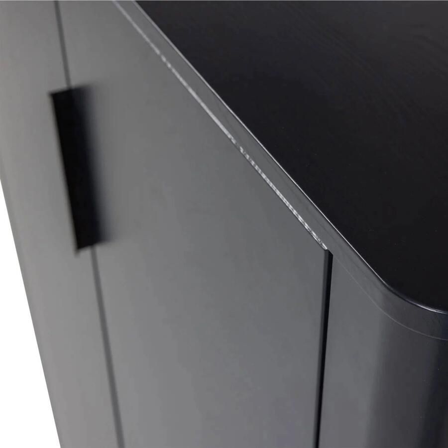 WOOOD Gunnar 2-Deurs Kast Grenen Matzwart -135x85x39 - Foto 2