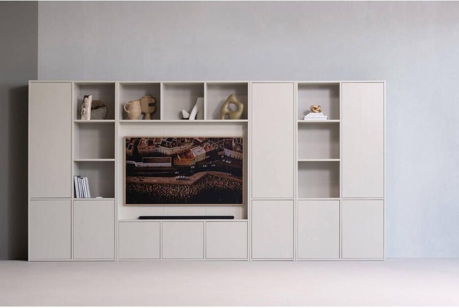 WOOOD Meggy Opbergkast Rechts Grenen hout Dust Grijs 215x108x40