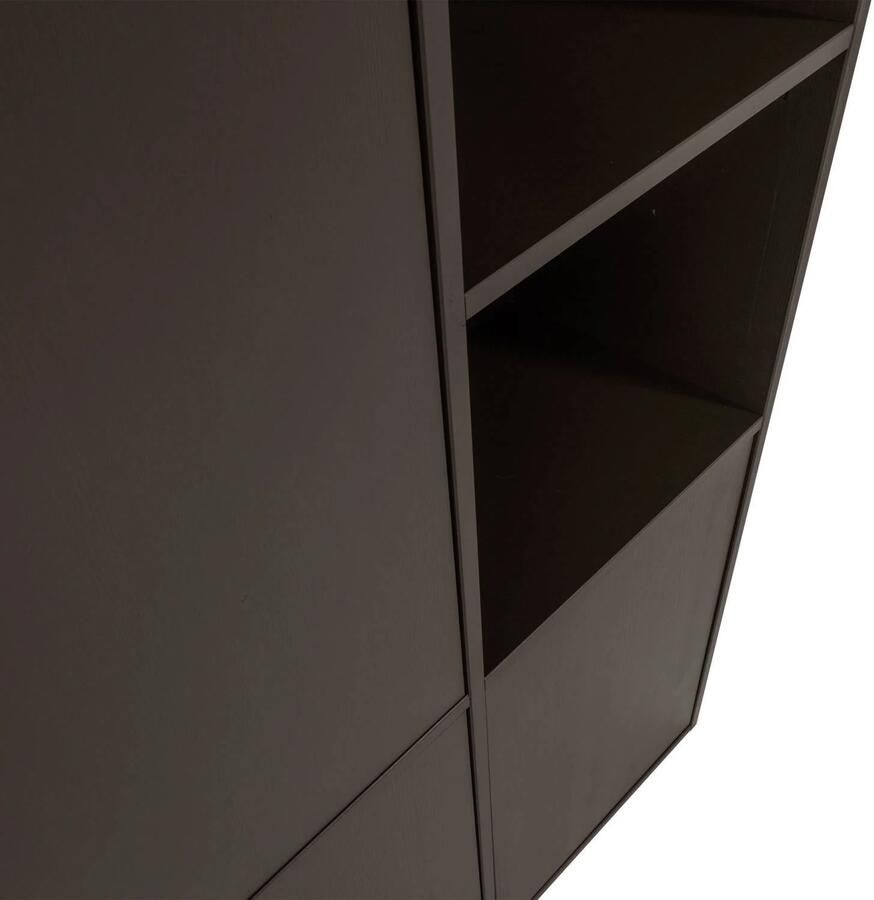 WOOOD Meggy Opbergkast Links Grenen hout Middenbruin 215x108x40 - Foto 2