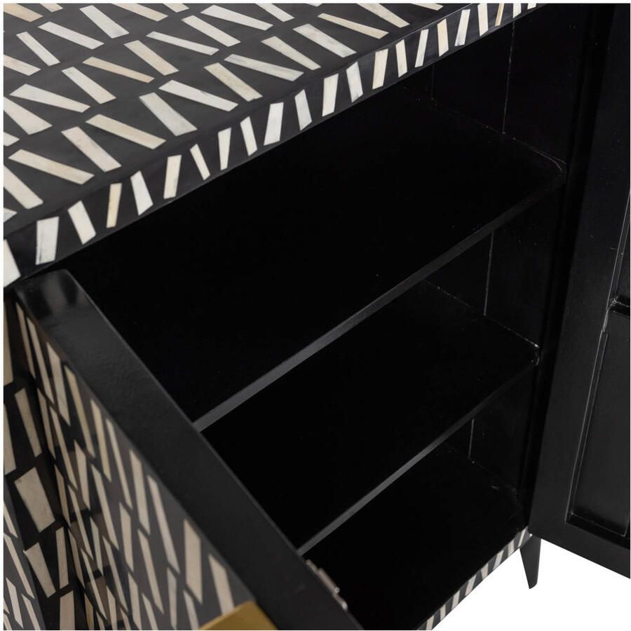 WOOOD Highboard Menne midi-kast met metalen handgrepen Kast in stijlvol ontwerp H 108 cm x B 81 cm - Foto 2