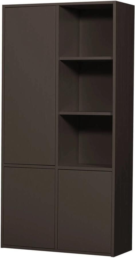 WOOOD Merel opbergkast Grenen Middenbruin 100x200x44
