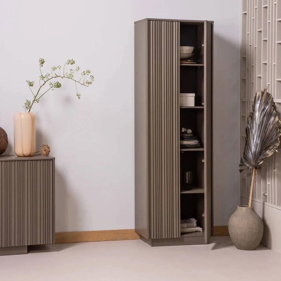 WOOOD Nova Hoge Kast Grenen Truffel Bruin 215x67x40 - Foto 2