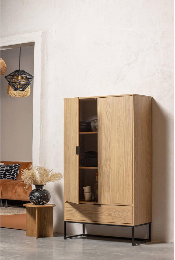 WOOOD Bergkast Silas met 2 deuren en een lade veel opbergruimte h 149 cm x b 85 cm - Foto 2