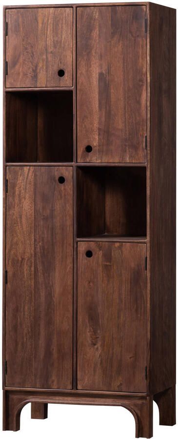 WOOOD opbergkast Staes Mango Hout Walnoot 210x75x45 cm - Foto 3