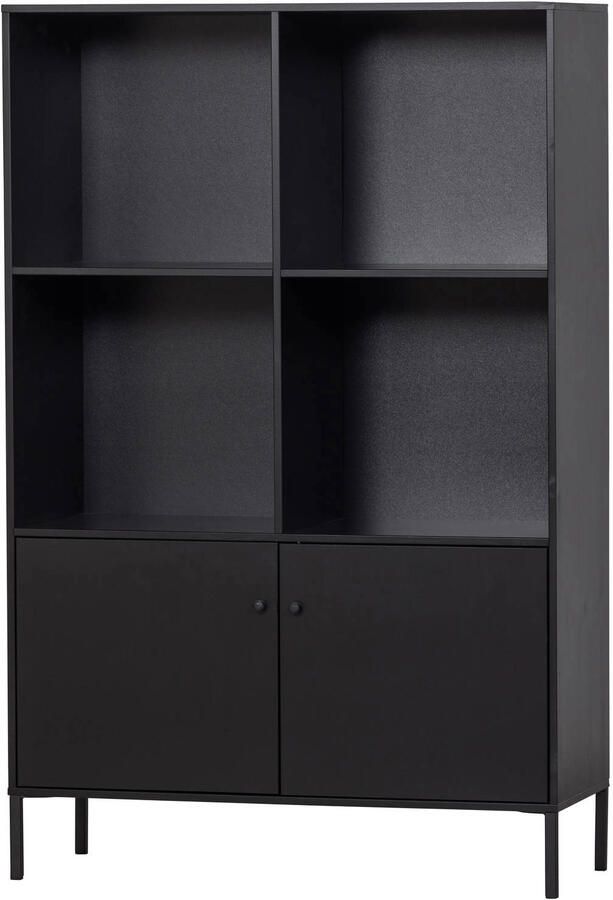 WOOOD Xam Open Kast Grenen Zwart 155x107x39 - Foto 2