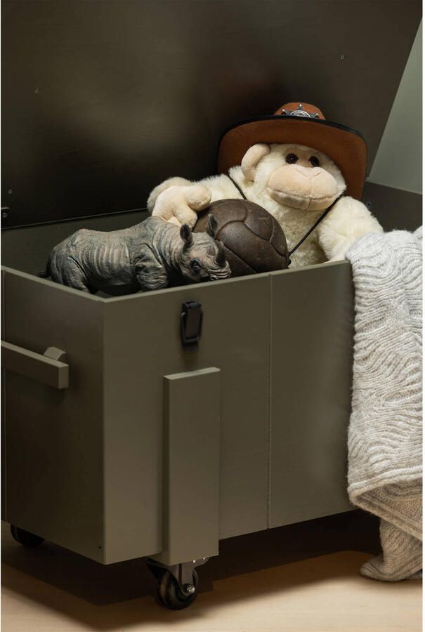 WOOOD Houten kist BOBBY met wielen breedte 100 cm - Foto 3