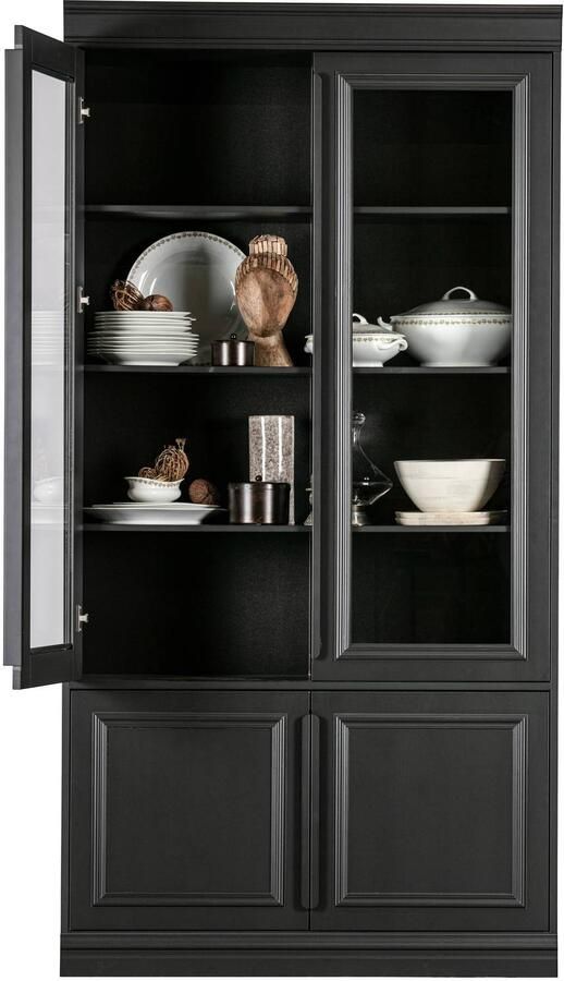 BePureHome Organize Vitrinekast Grenen Zwart 215x110x44 - Foto 5
