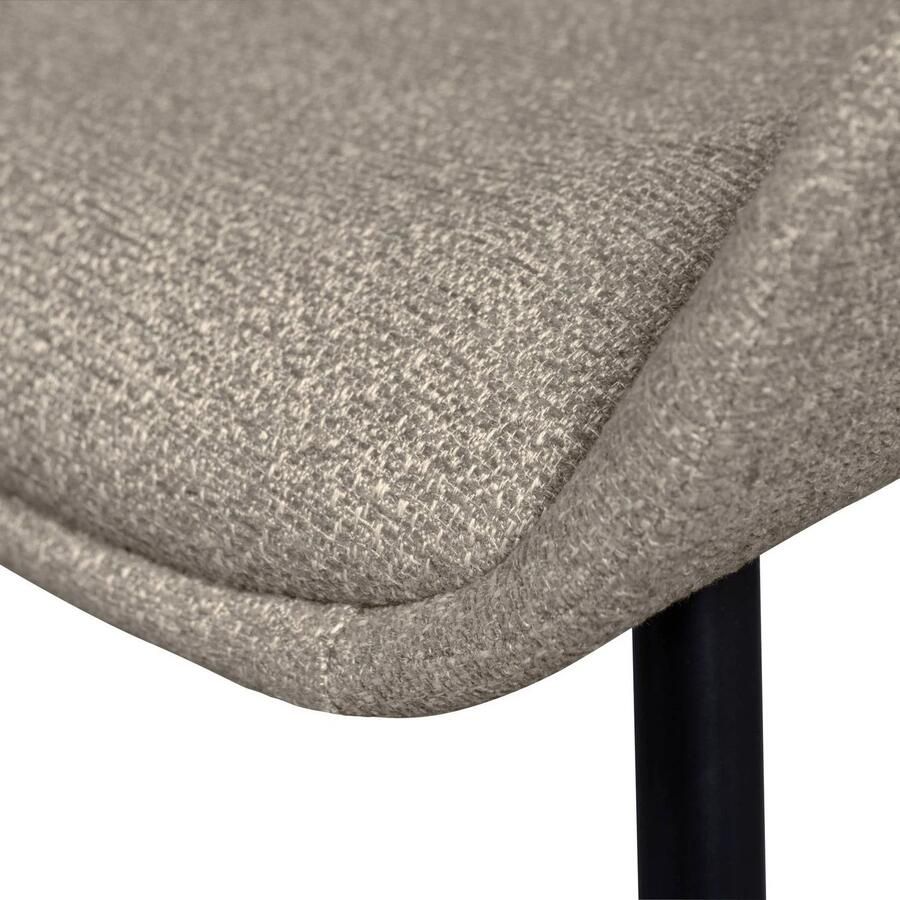 BePureHome Parade Eetkamerstoelen Melange Stof Zand Set van 2 - Foto 2