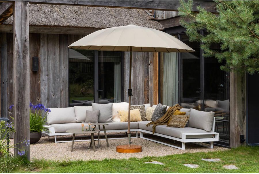 WOOOD Parasolvoet Monica Eucalyptushout 49cm Naturel - Foto 3