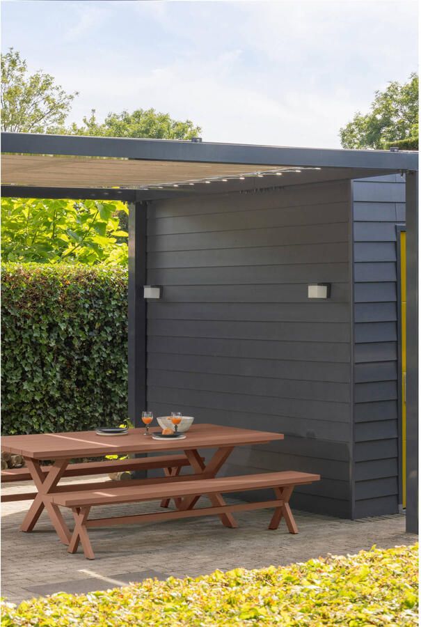 WOOOD Picknicktafel Delta Aluminium Terra 75x220x105