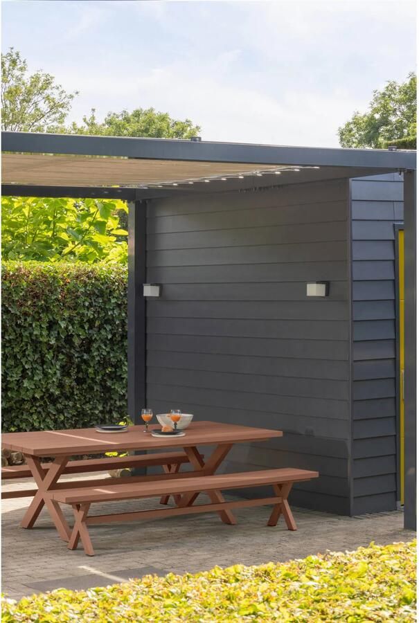 WOOOD Delta Picknicktafel Tuin Aluminium Terra 75x220x105