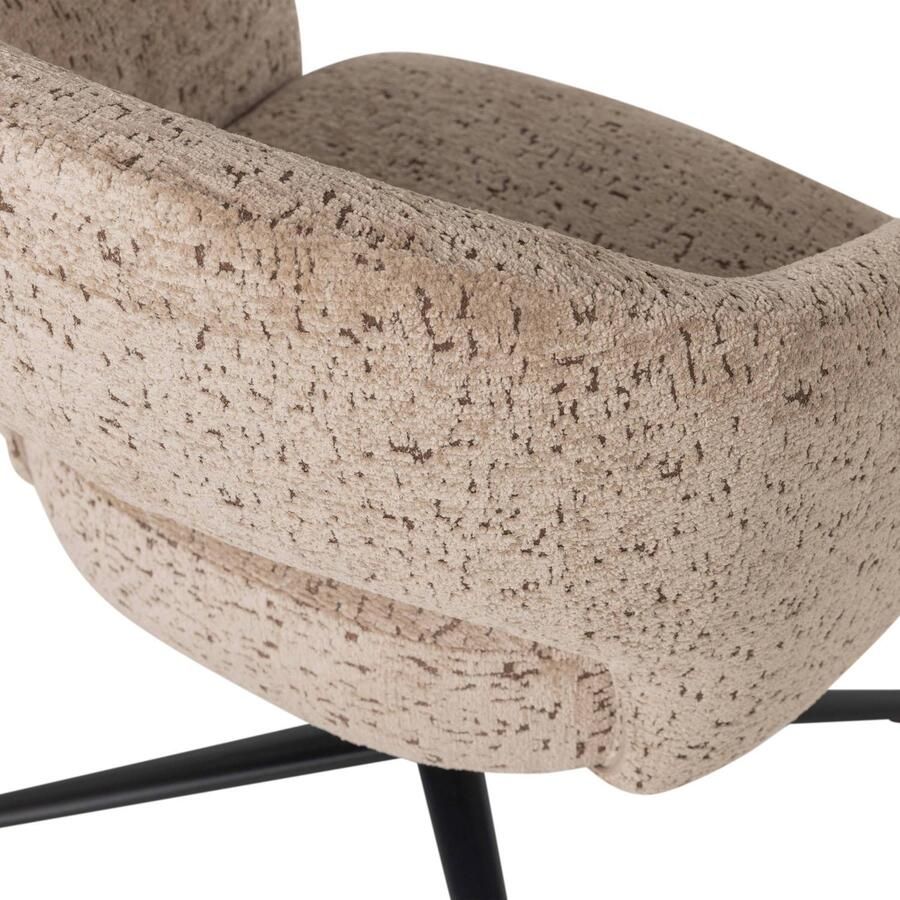 WOOOD Pico Draaifauteuil Wollig Structuur Bruin 74x71x69 - Foto 3