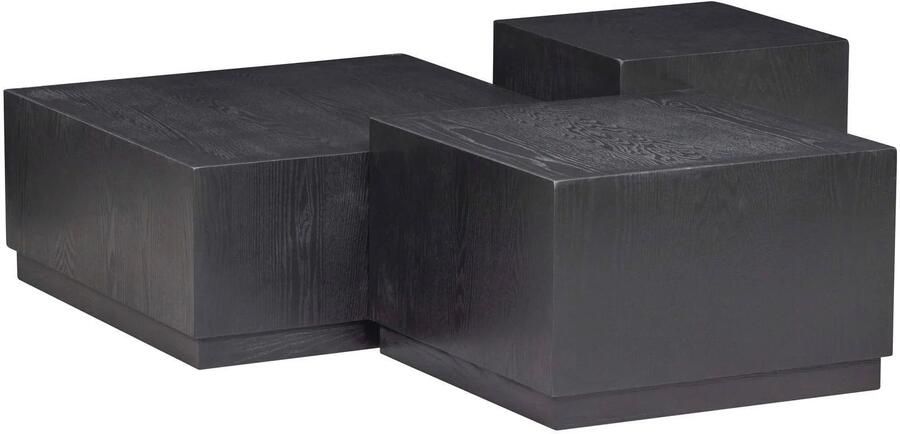 WOOOD Exclusive Bijzettafel Pim Essen Set van 3 stuks zwart - Foto 4