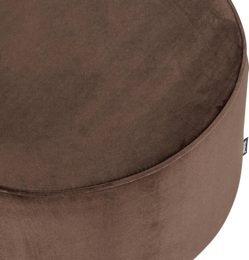 WOOOD Sara Poef Hoog 36xØ60 cm Velvet Donkerbruin - Foto 2
