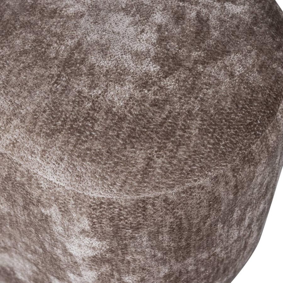 WOOOD Popular Organische Poef Chenille Stof Taupe Bruin 46x73x49 cm - Foto 3