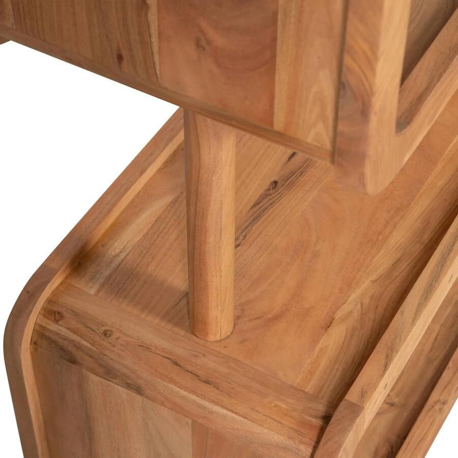 BePureHome Wandkast Rattle Acaciahout 160 x 82cm Naturel - Foto 3