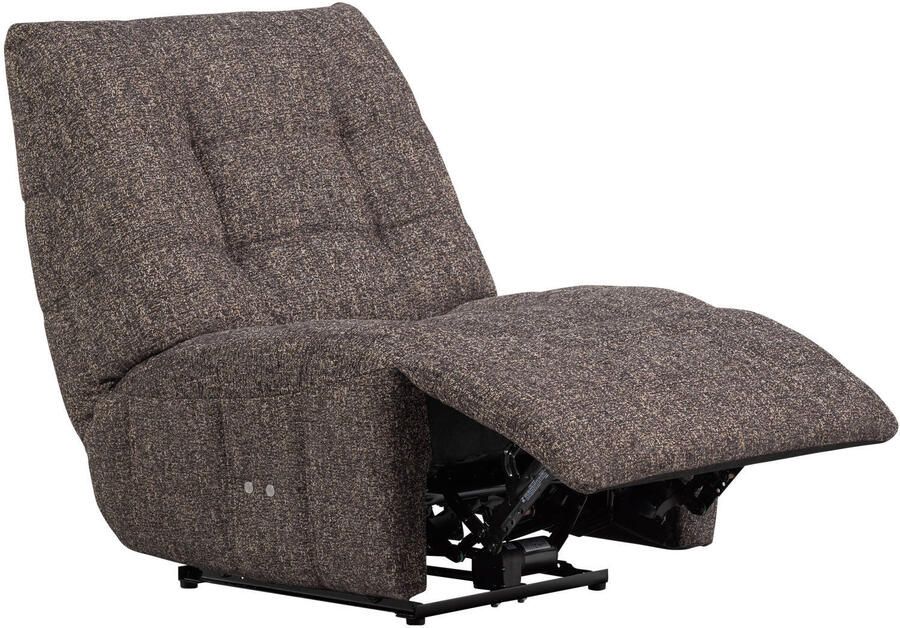WOOOD Hein Relaxfauteuil Elektrisch Geweven stof Antraciet Bruin - Foto 2