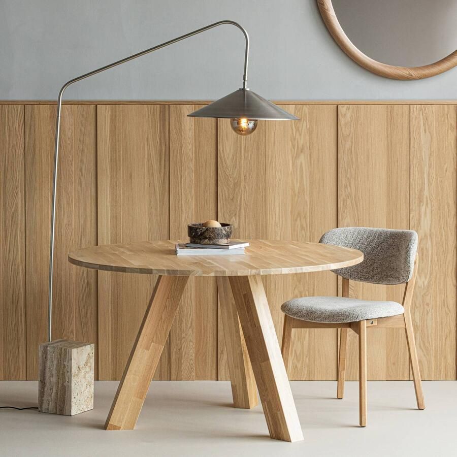 WOOOD Rhonda Ronde Eettafel Eiken Naturel 77x129x129 - Foto 3