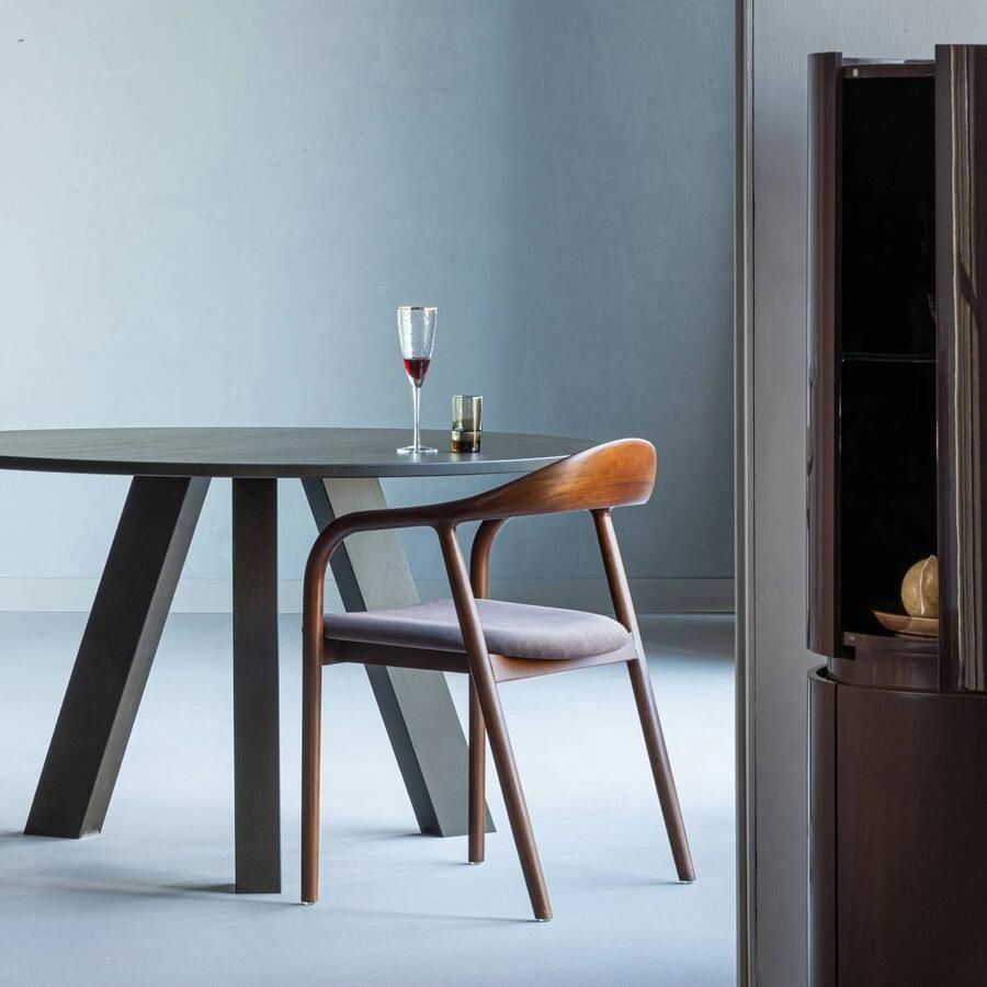 WOOOD Rhonda Eettafel Ø129 CM Eiken Middenbruin 75x129x129 - Foto 2