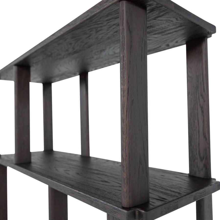 WOOOD Riss Boekenkast Eikenhout Mystic Brown Bruin 186x90x30 cm - Foto 3