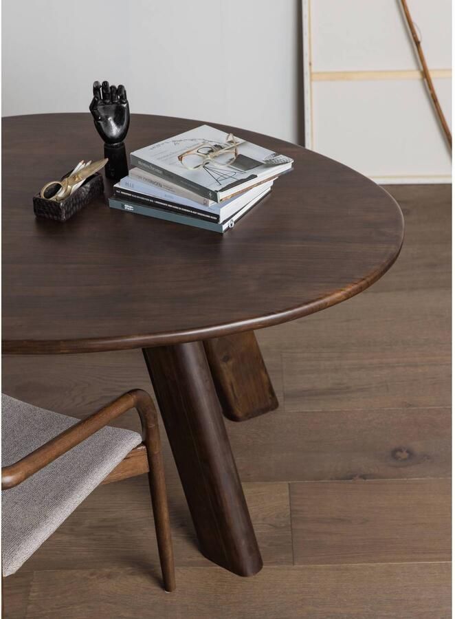 BePureHome Organiscge Eettafel Roundly Mangohout 160 x 110cm Walnoot Organisch - Foto 3