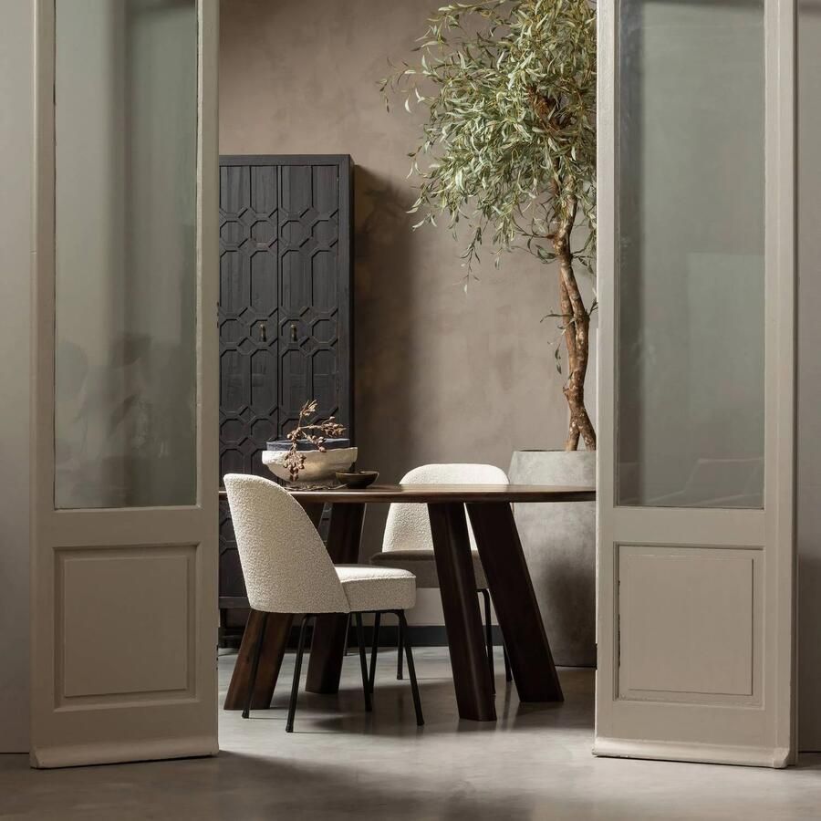 BePureHome Organiscge Eettafel Roundly Mangohout 160 x 110cm Walnoot Organisch - Foto 4