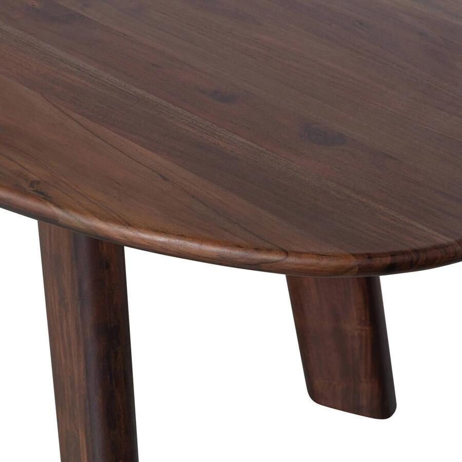 BePureHome Organische Eettafel Roundly Mangohout 200 x 100cm Walnoot