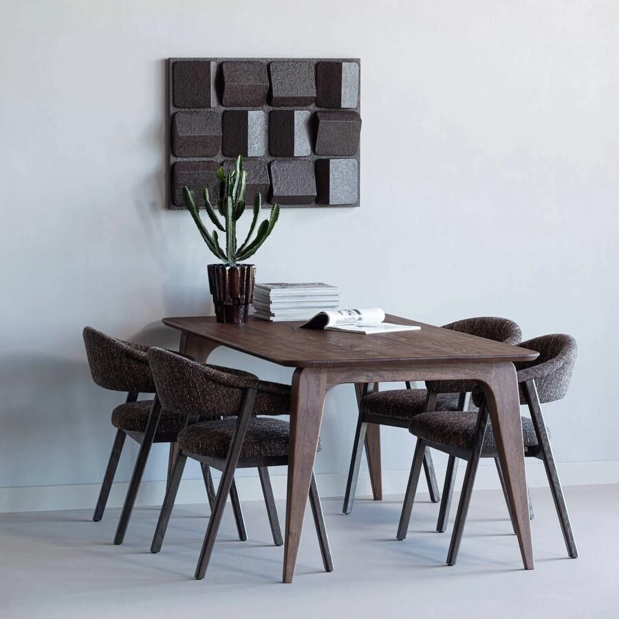 WOOOD Rubo Eettafel 180x95 cm Mangohout Bruin 77x180x95 - Foto 3