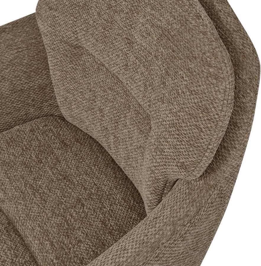 WOOOD Runa Eetkamerstoelen Polyester Donker Zand Set van 2 - Foto 3