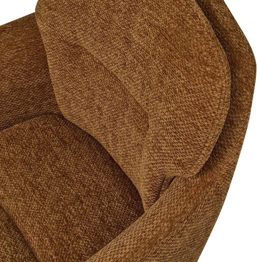 WOOOD Runa Eetkamerstoelen Polyester Caramel Bruin Geel -Set van 2 - Foto 2