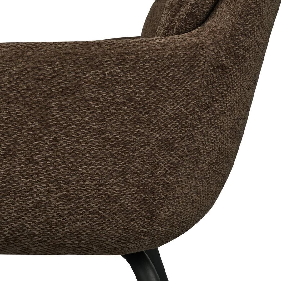 WOOOD Runa Eetkamerstoelen Polyester Donker Zand Set van 2 - Foto 3