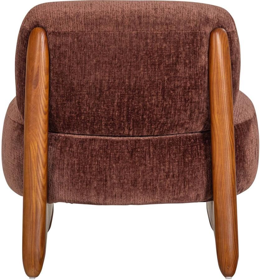 WOOOD Runi Fauteuil Hout Velvet Paars Bruin 69x64x72 - Foto 3