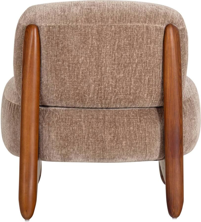 WOOOD Runi Fauteuil Hout Velvet Zand 69x64x72 - Foto 3