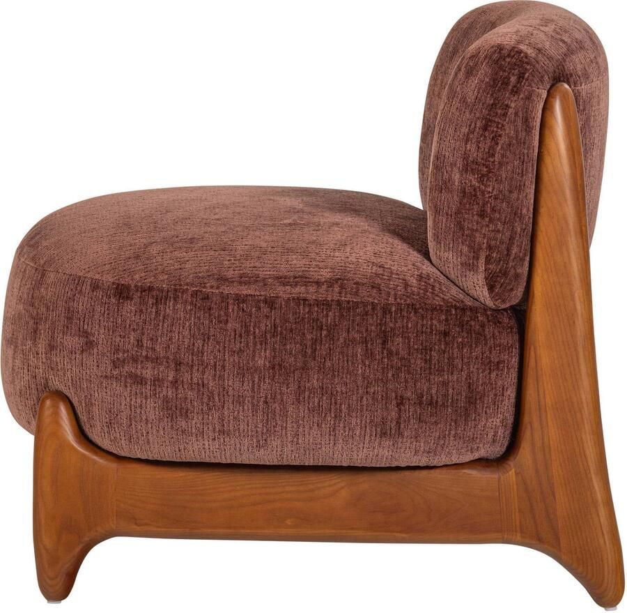 WOOOD Runi Fauteuil Hout Velvet Paars Bruin 69x64x72 - Foto 2