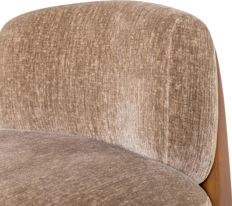 WOOOD Runi Fauteuil Hout Velvet Zand 69x64x72 - Foto 3
