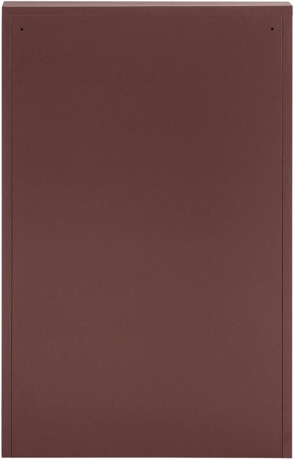WOOOD Sabine 3-vaks Schoenenkast Metaal Bordeauxrood 103x66x16 - Foto 3
