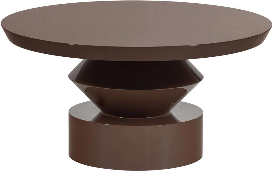 WOOOD Auren Salontafel Hout Hoogglans Bruin 42x80x80