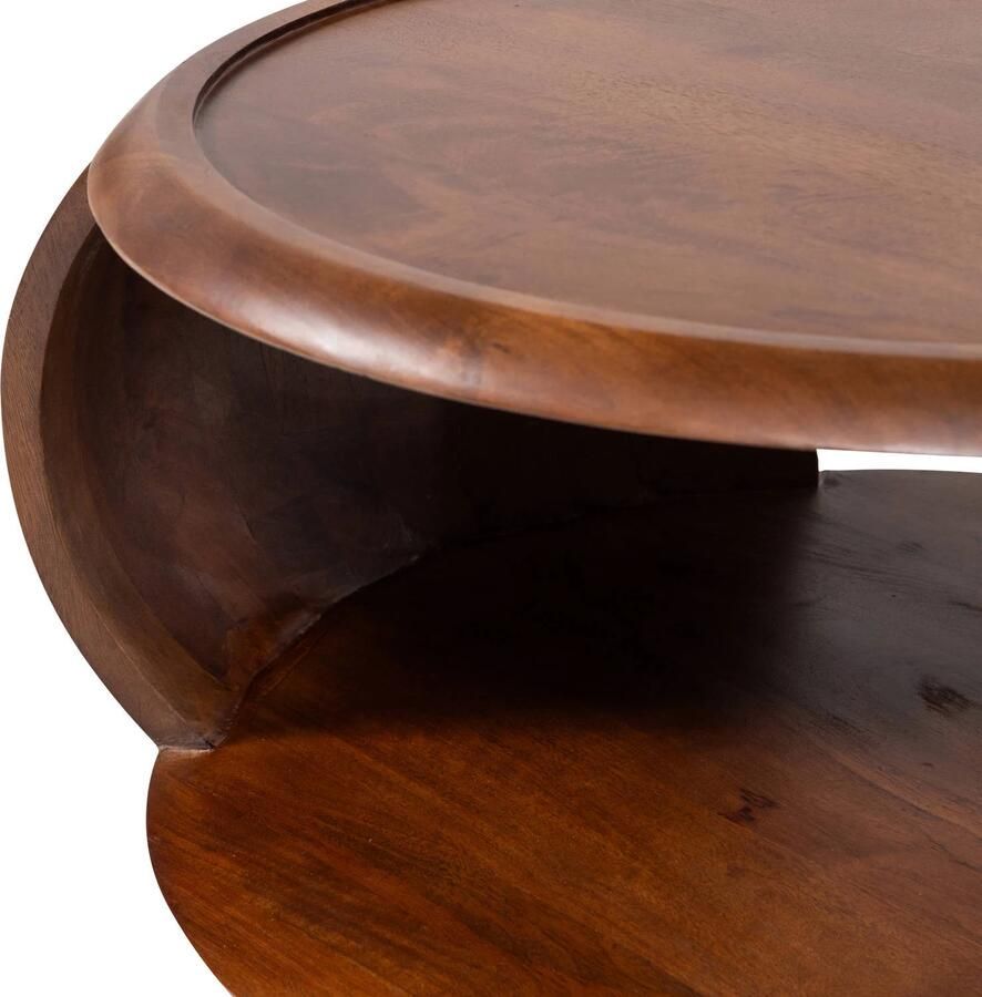 WOOOD Cole Salontafel Mangohout Bruin 36x72x72 cm - Foto 2