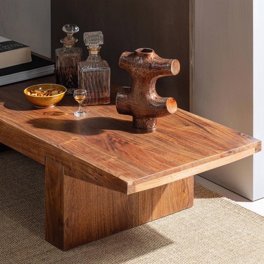 WOOOD Eron Salontafel Acaciahout Bruin 32x152x48 - Foto 2
