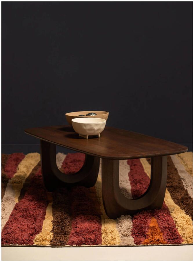 BePureHome Frequent Salontafel Royaal Tafelblad Massief Mangohout Walnoot Bruin 40x120x60 cm - Foto 2